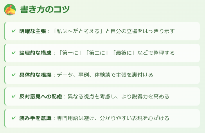 小論文の書き方のコツ