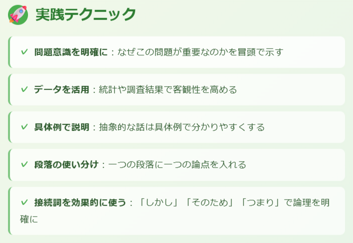 小論文の実践テクニック