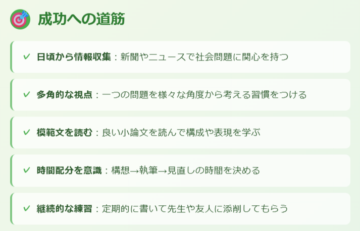 小論文の成功への道筋